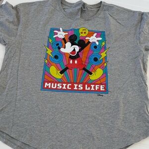 Disney Mickey Mouse Gray T-Shirt - Music is Life
